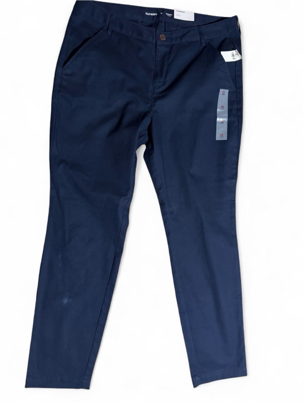 NWT Old Navy Pixie Skinny Pants Navy Blue Stretch Size 12